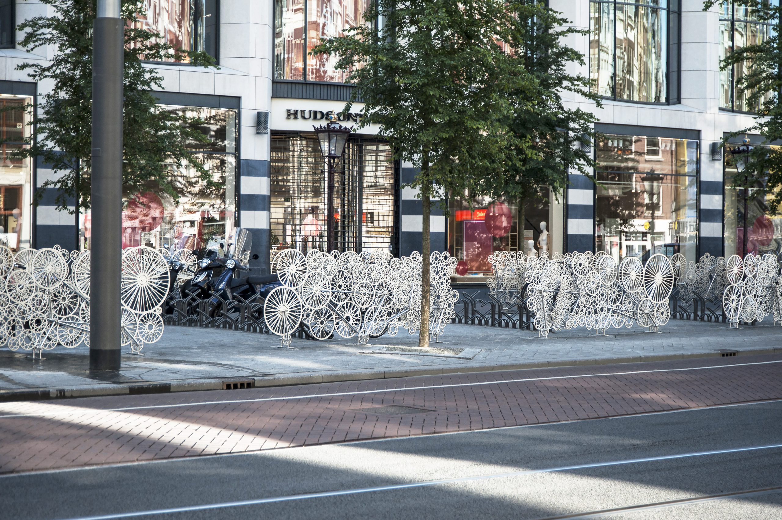 Bicycloud Fence Rokin Amsterdam Fietsenstalling Bicycle Fence Hek