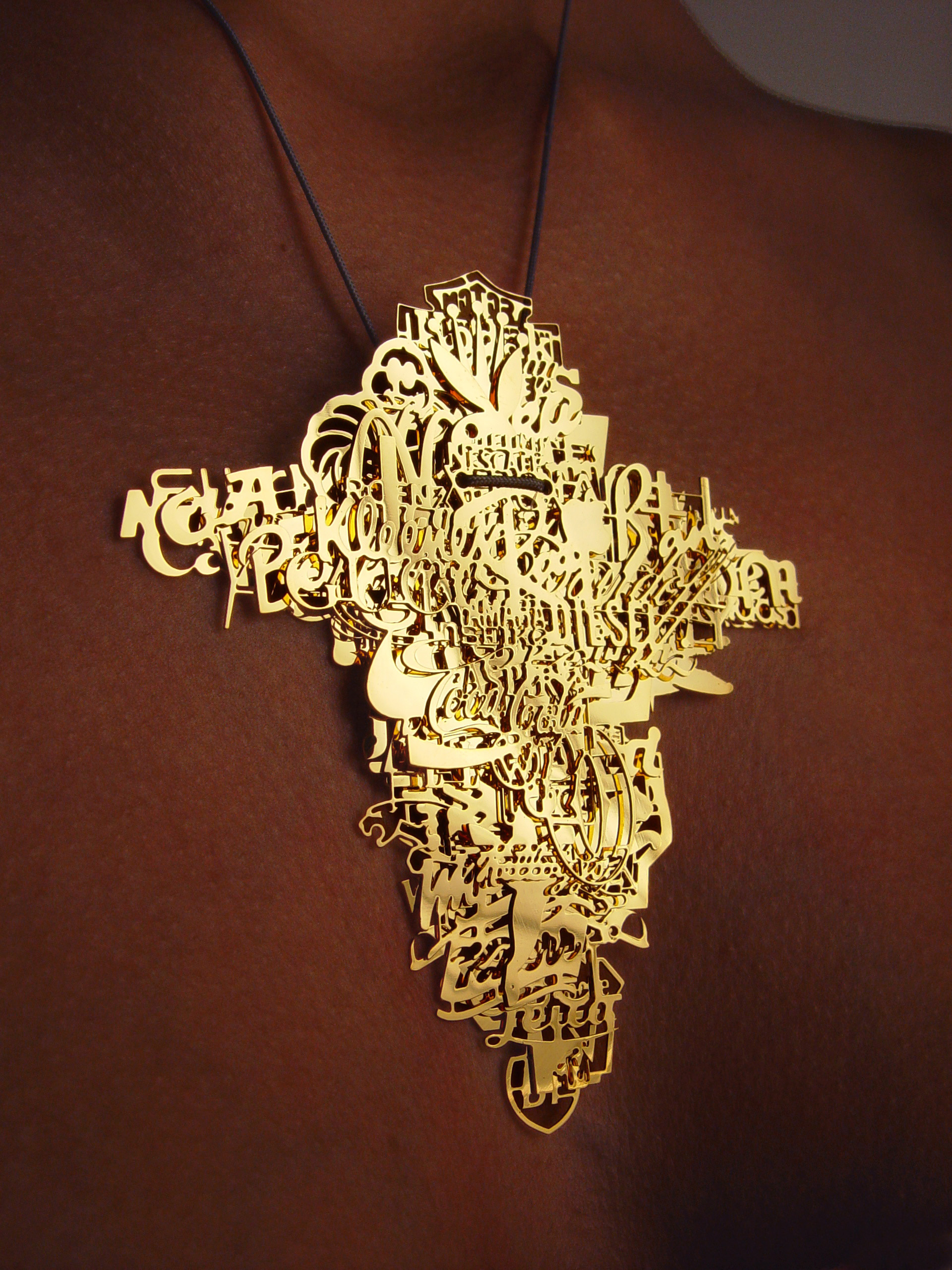 Brands Jewellery Bling Bling Logo Necklace Pendant